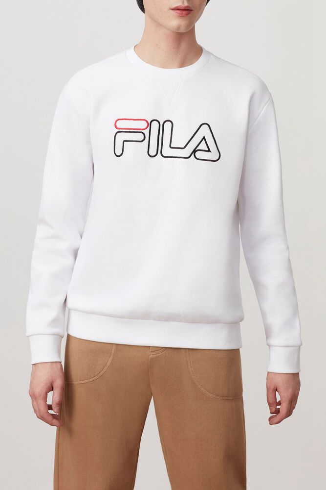 Fila Genser Herre Hvite Basil 519427-RKB